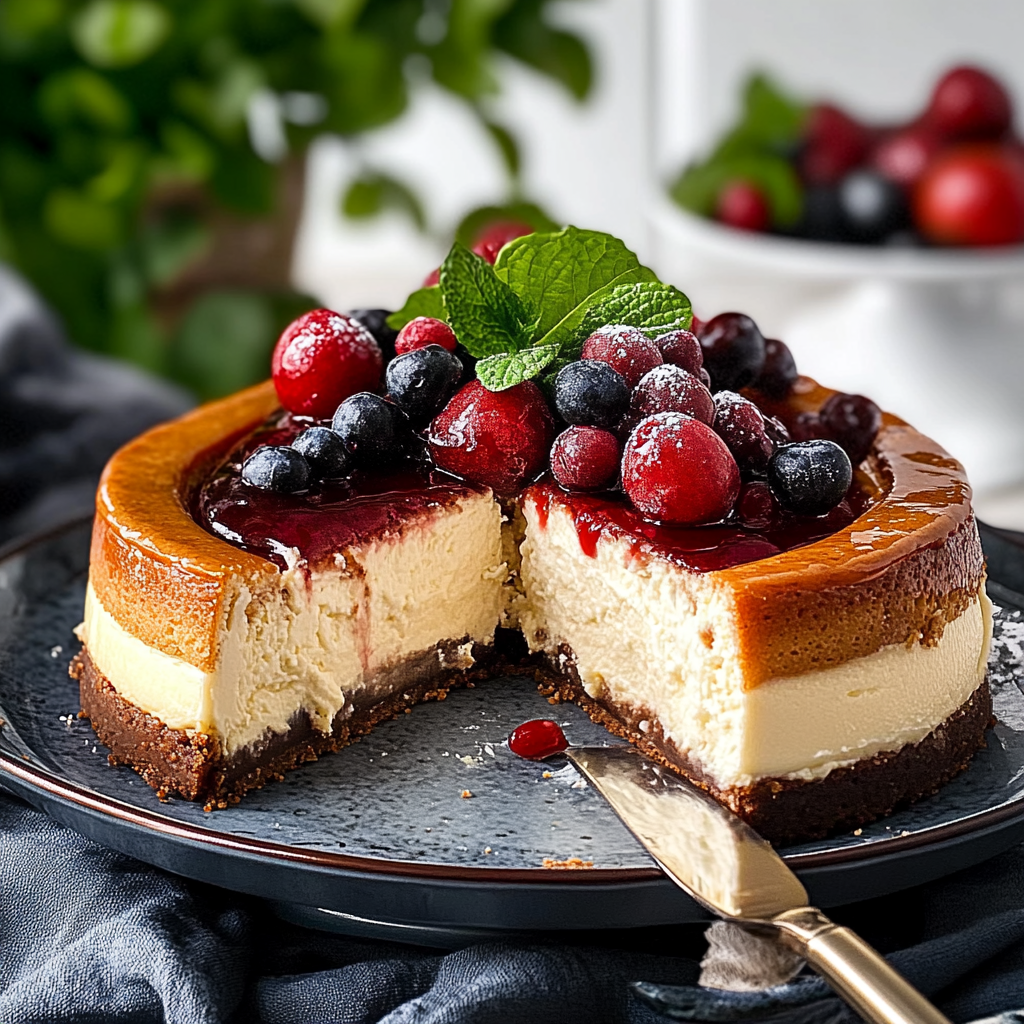 Christmas Chai-Spiced White Chocolate Cheesecake