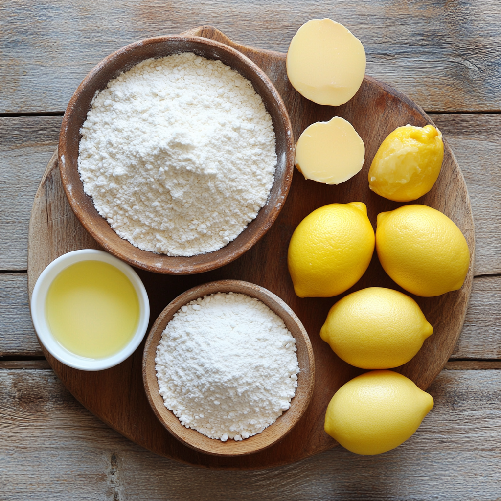 Christmas Easy Lemon Bars ingredients