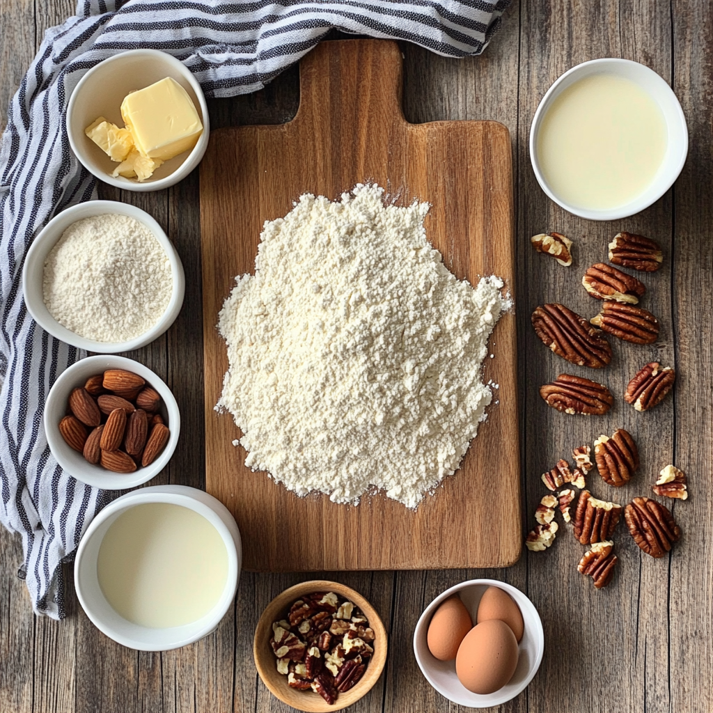 Christmas Gingerbread Waffles with Maple Pecan ingredients