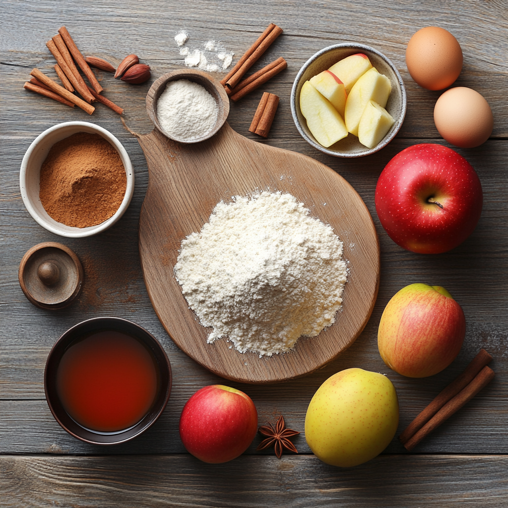Christmas Glazed Apple Bundt Cake ingredients