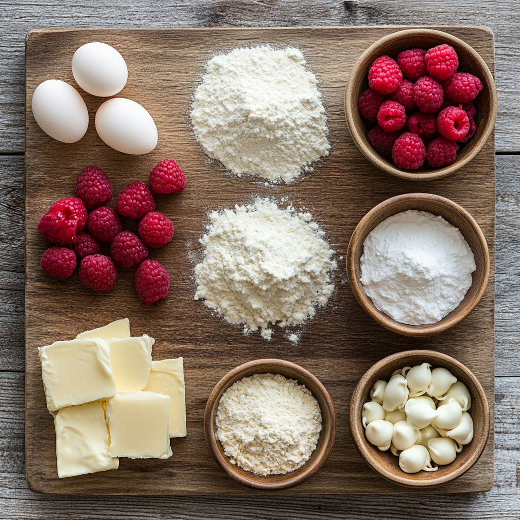 Christmas Glazed White Chocolate Raspberry Loaf ingredients