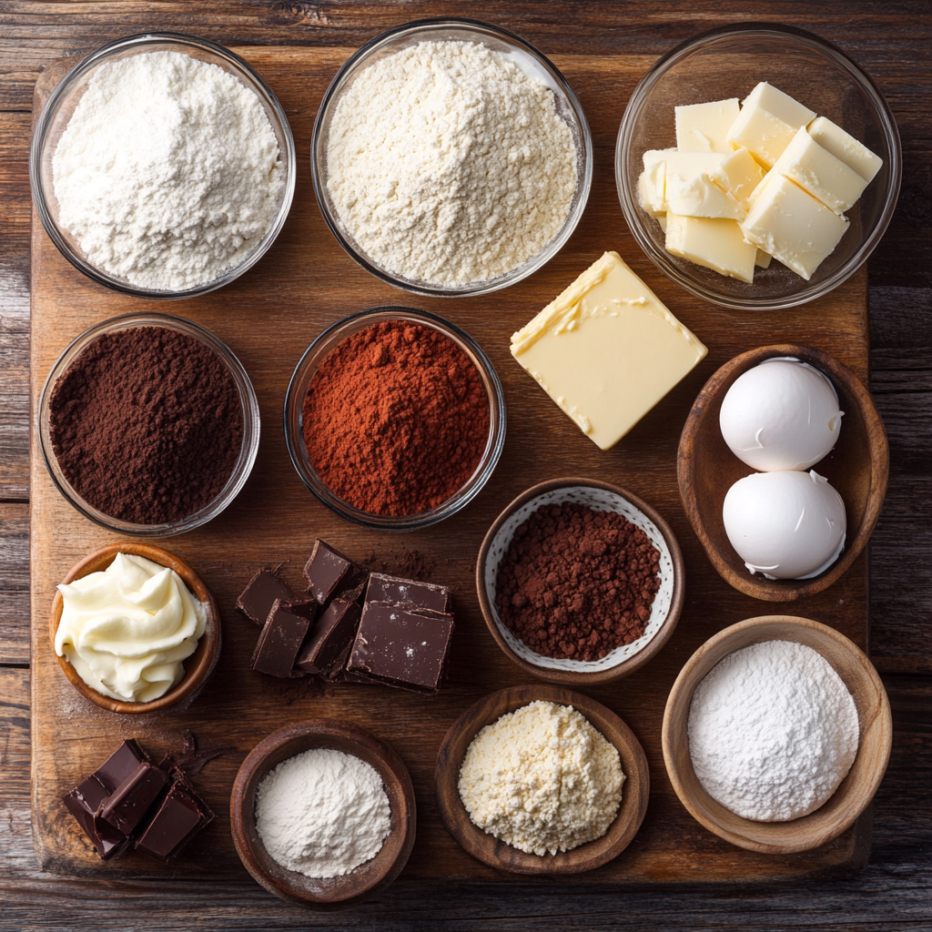 Christmas Red Velvet Layered Cake ingredients