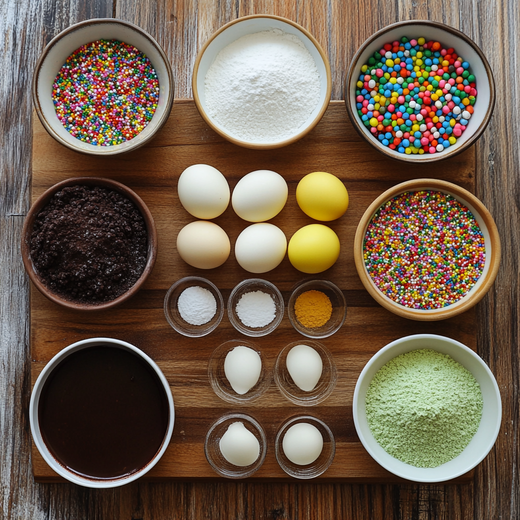 Christmas Tree Brownies ingredients