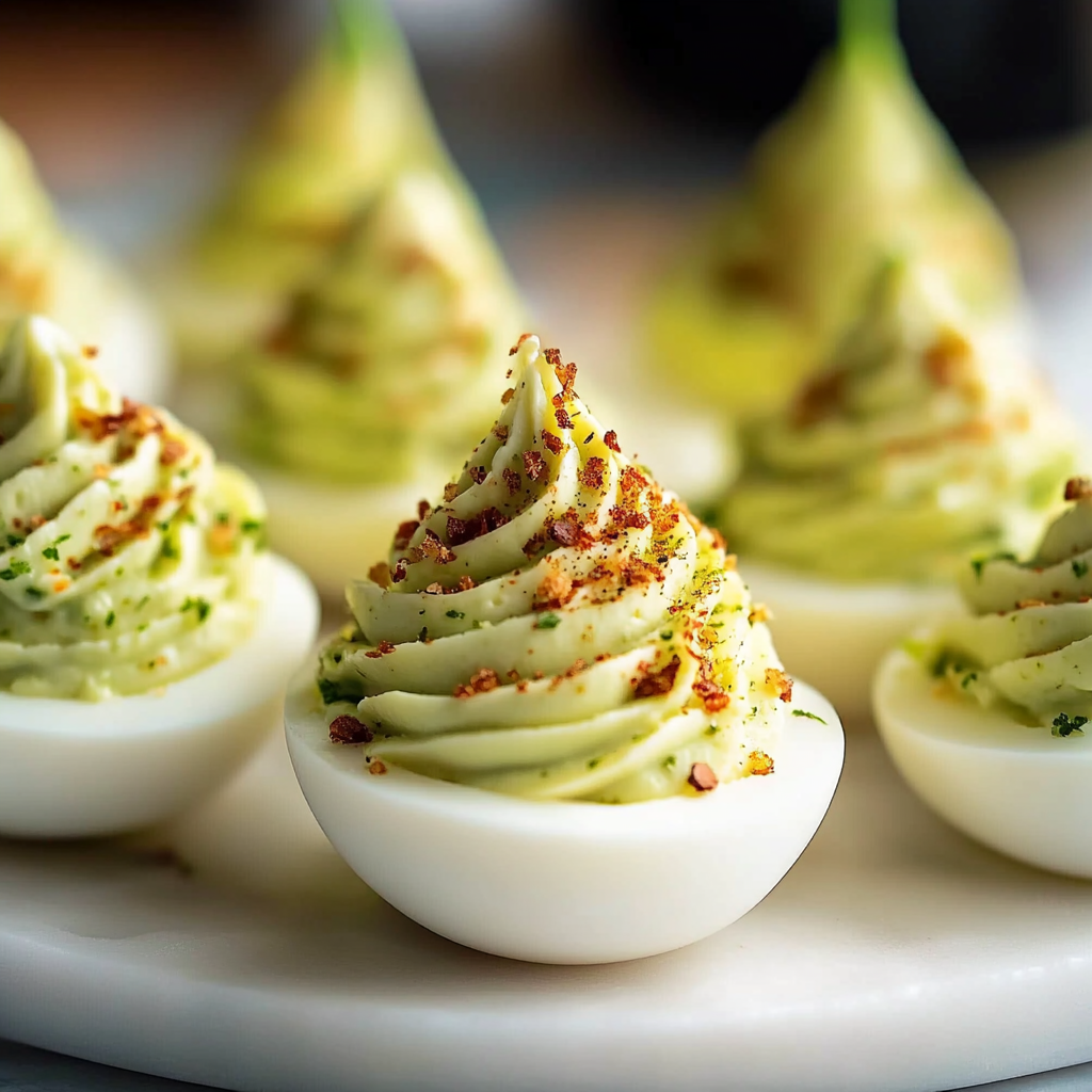 Christmas Tree Deviled Eggs