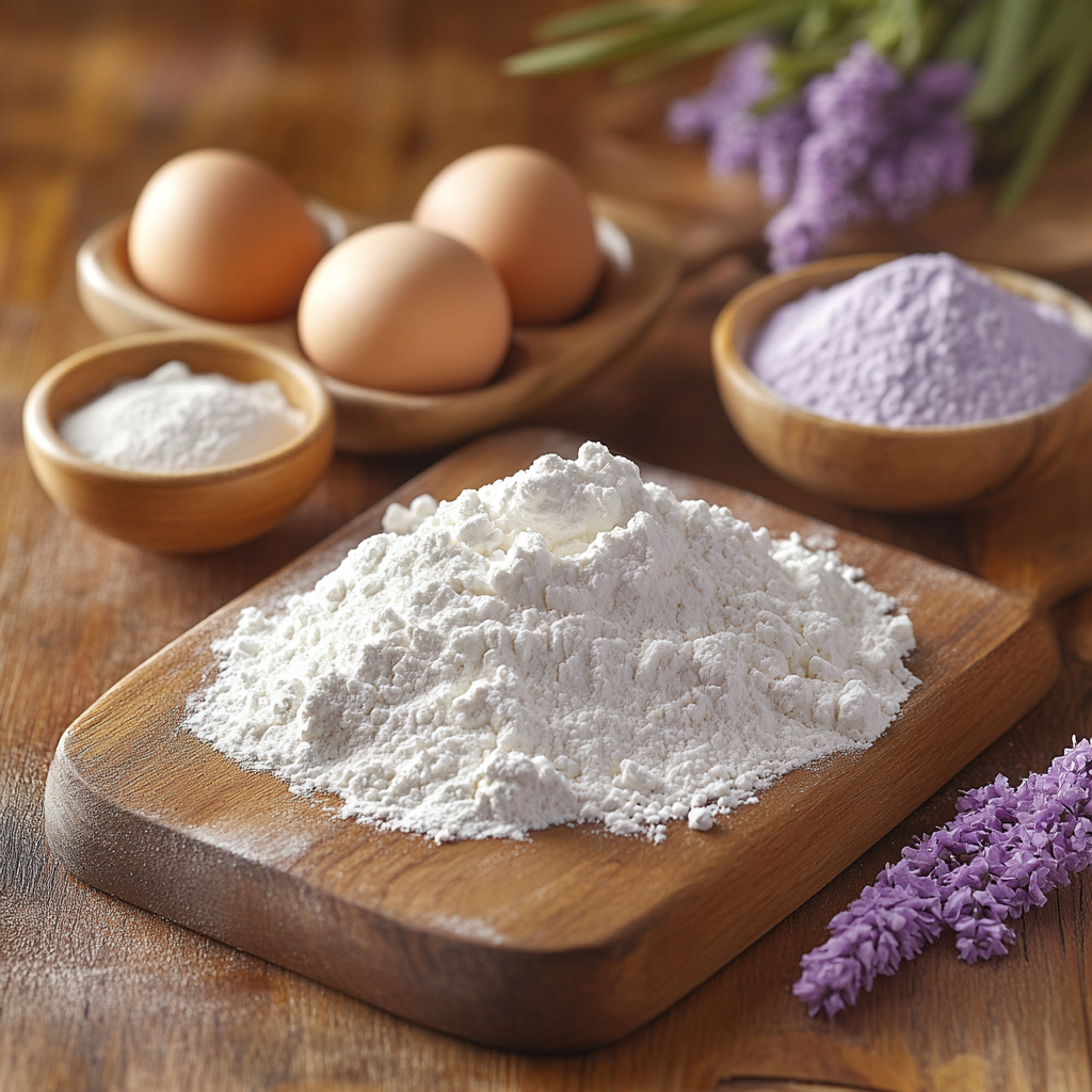 Christmas Ube Crinkle Cookies ingredients