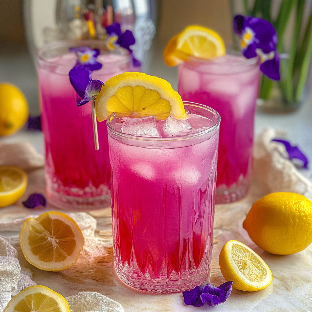 Christmas Violet Lemonade (No Alcohol)