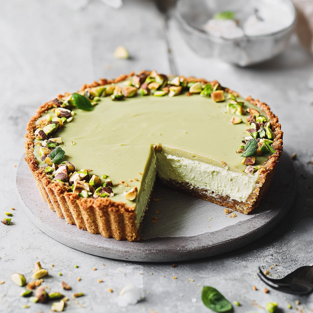 Christmas White Chocolate Pistachio Tart
