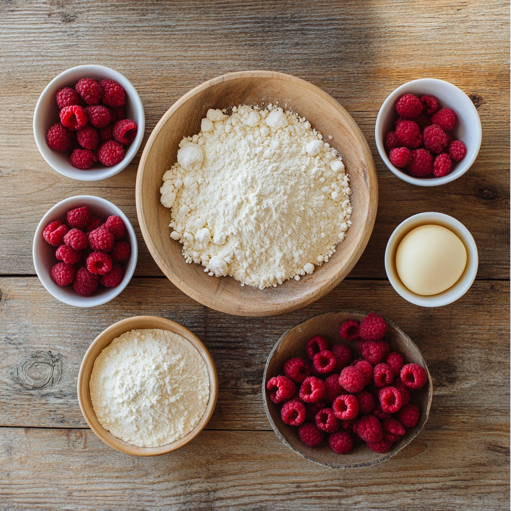 Christmas White Chocolate Raspberry Loaf Cake ingredients