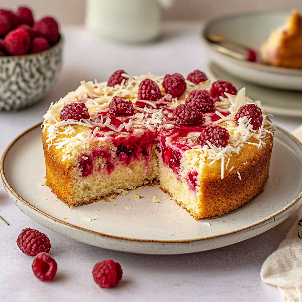 Coconut Raspberry Cake