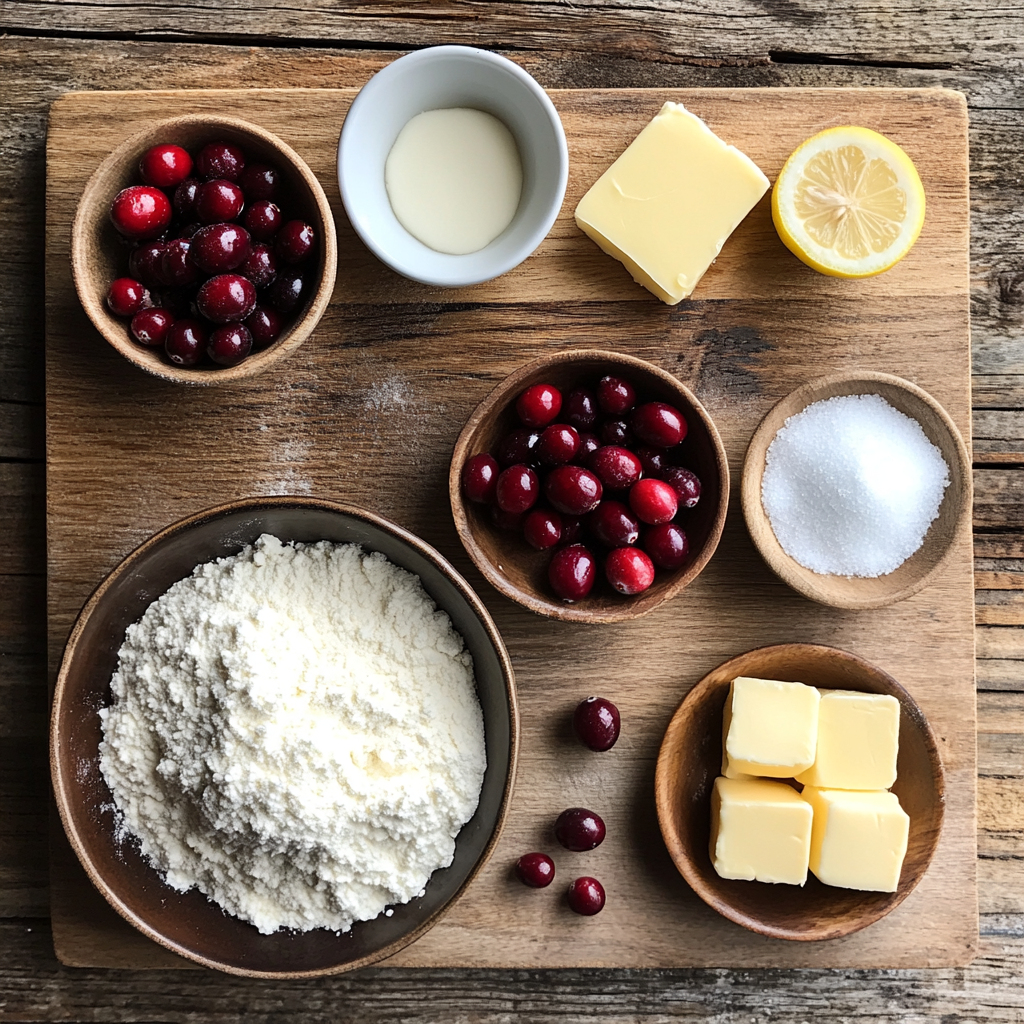 Cranberry Hand Pies ingredients