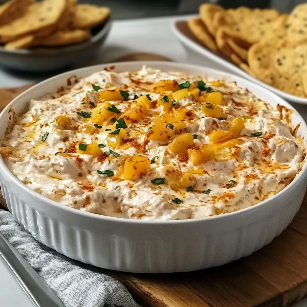 Creamy Banana Pepper Chicken Dip