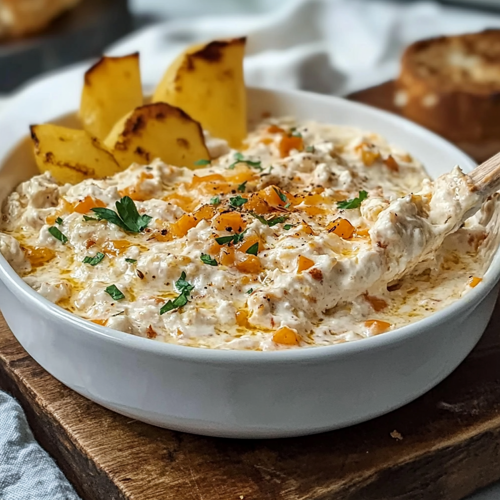 Creamy Banana Pepper Chicken Dip
