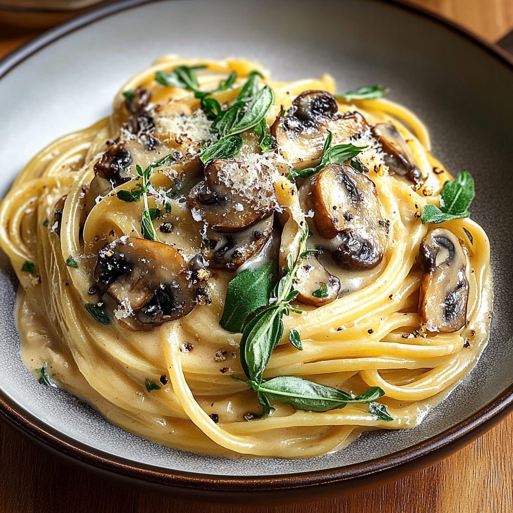 Creamy Mushroom Gruyere Pasta