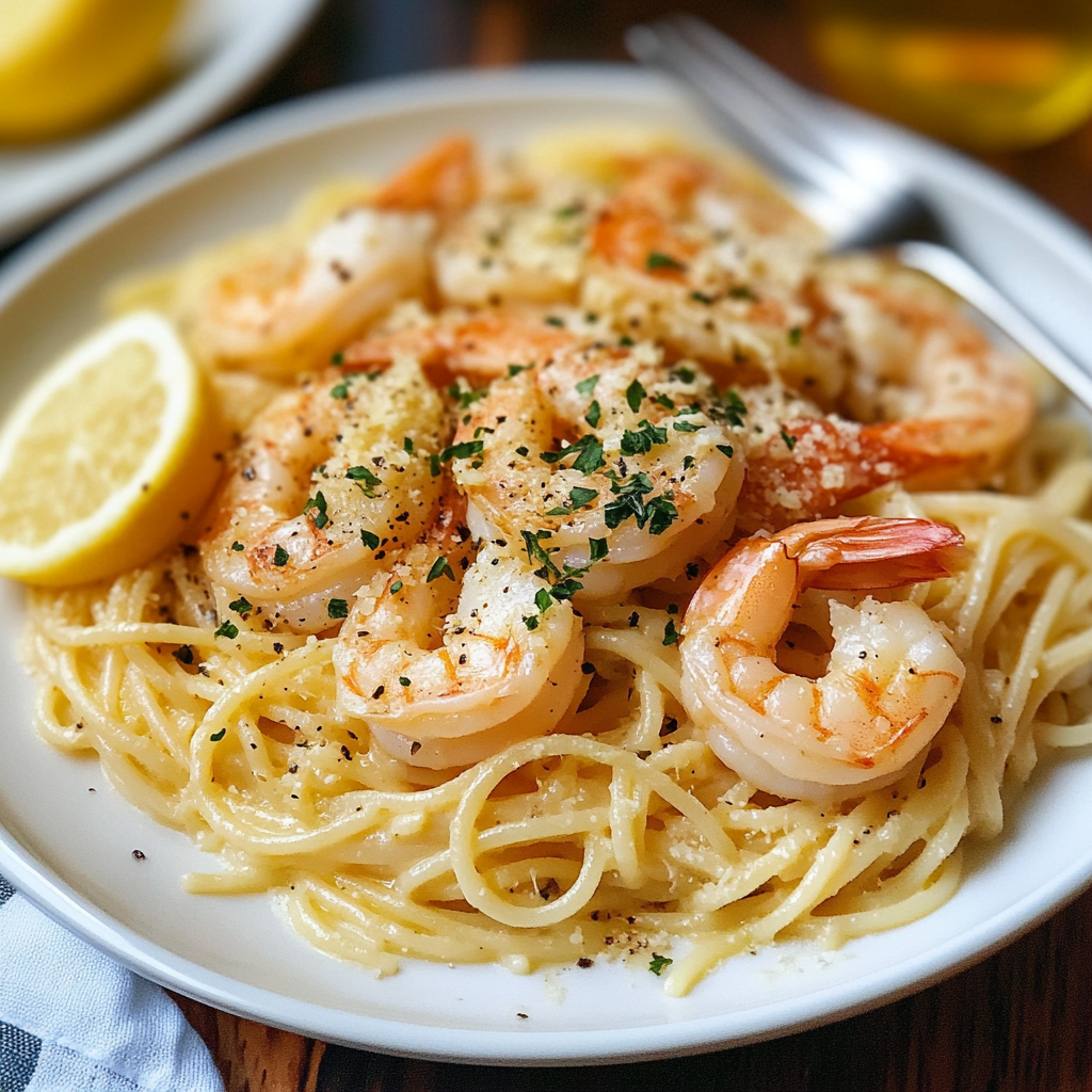 Creamy Shrimp Scampi Pasta