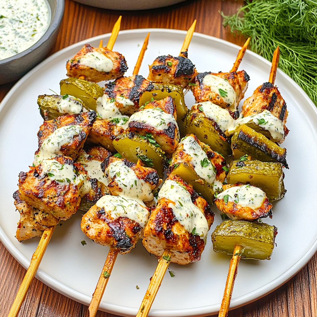 Dill Pickle Ranch Chicken Skewers