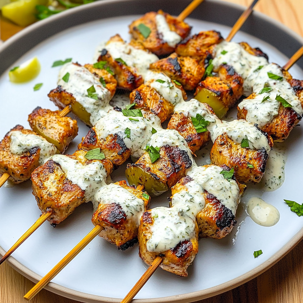 Dill Pickle Ranch Chicken Skewers