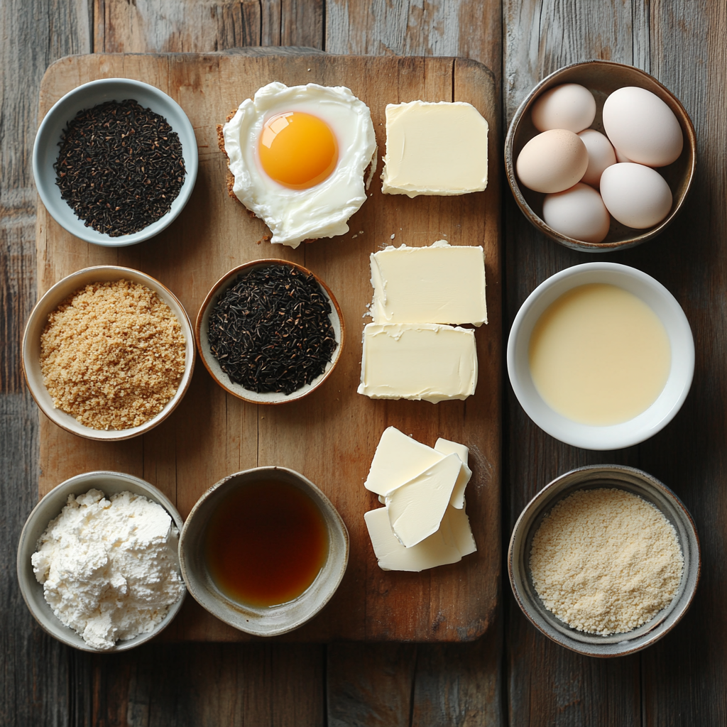 Earl Grey Basque Cheesecake ingredients