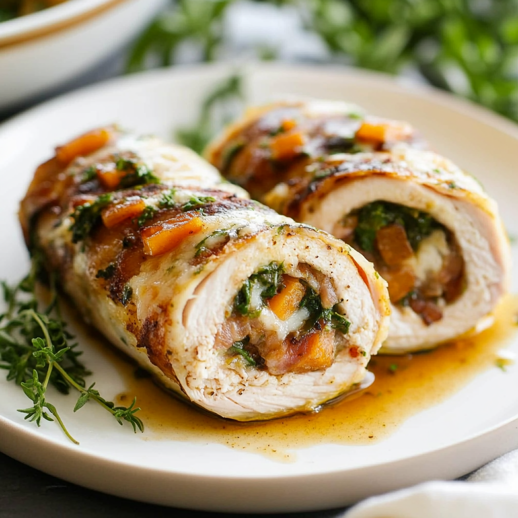 Festive Chicken Roulade