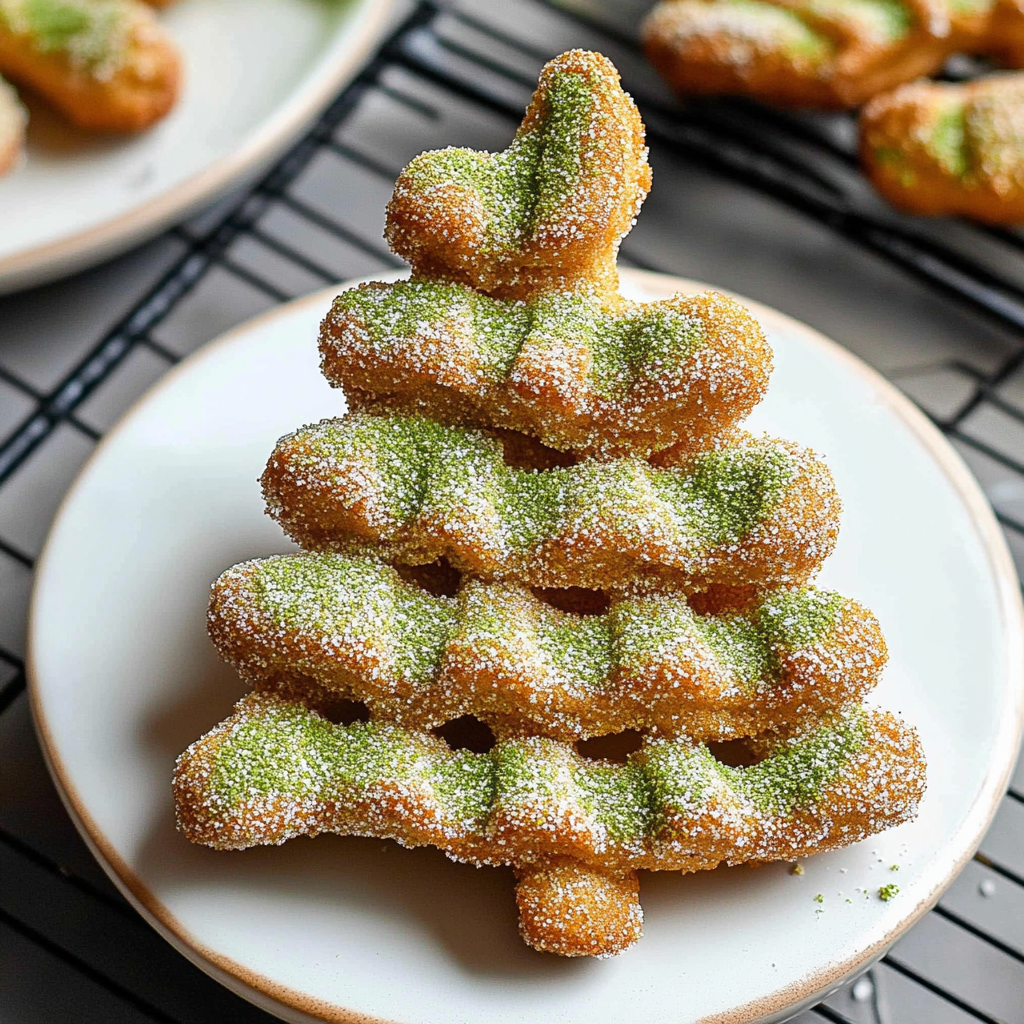 Festive Christmas Tree Churros