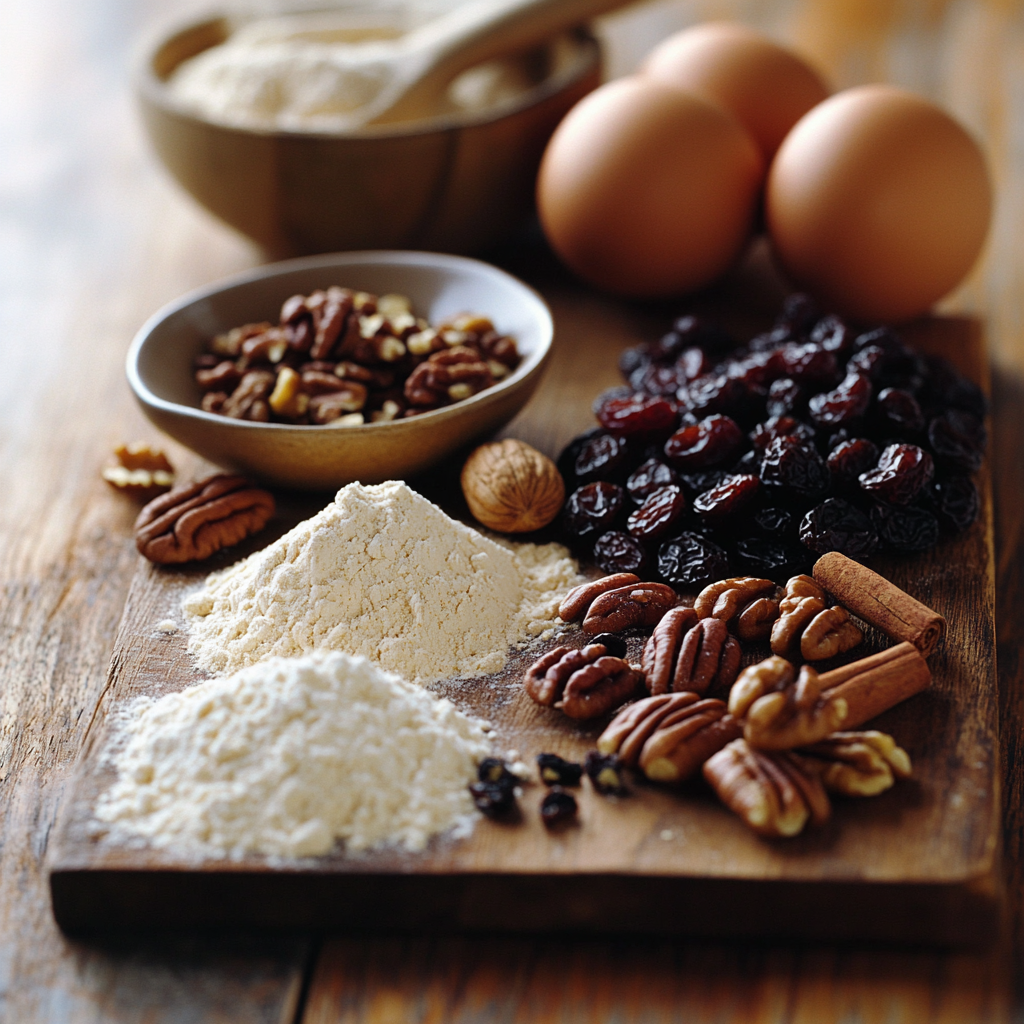 Fruit Cake ingredients