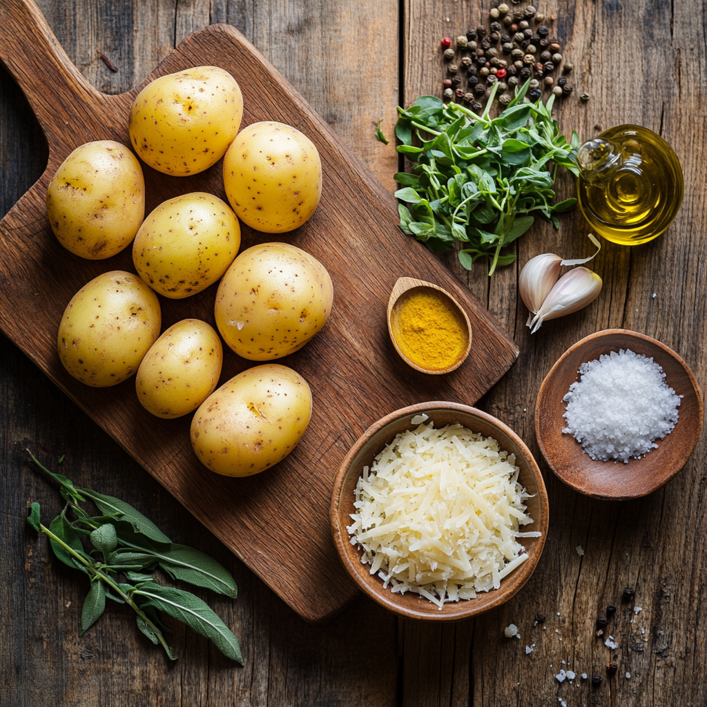 Garlic Parmesan Smashed Potatoes ingredients