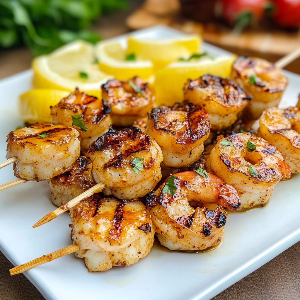 Grilled Jerk Shrimp and Pineapple Skewers
