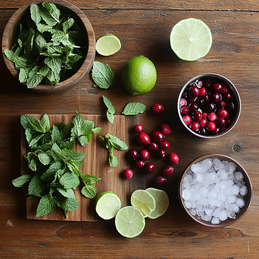 Holiday Mistletoe Mojito Non Alcoholic ingredients