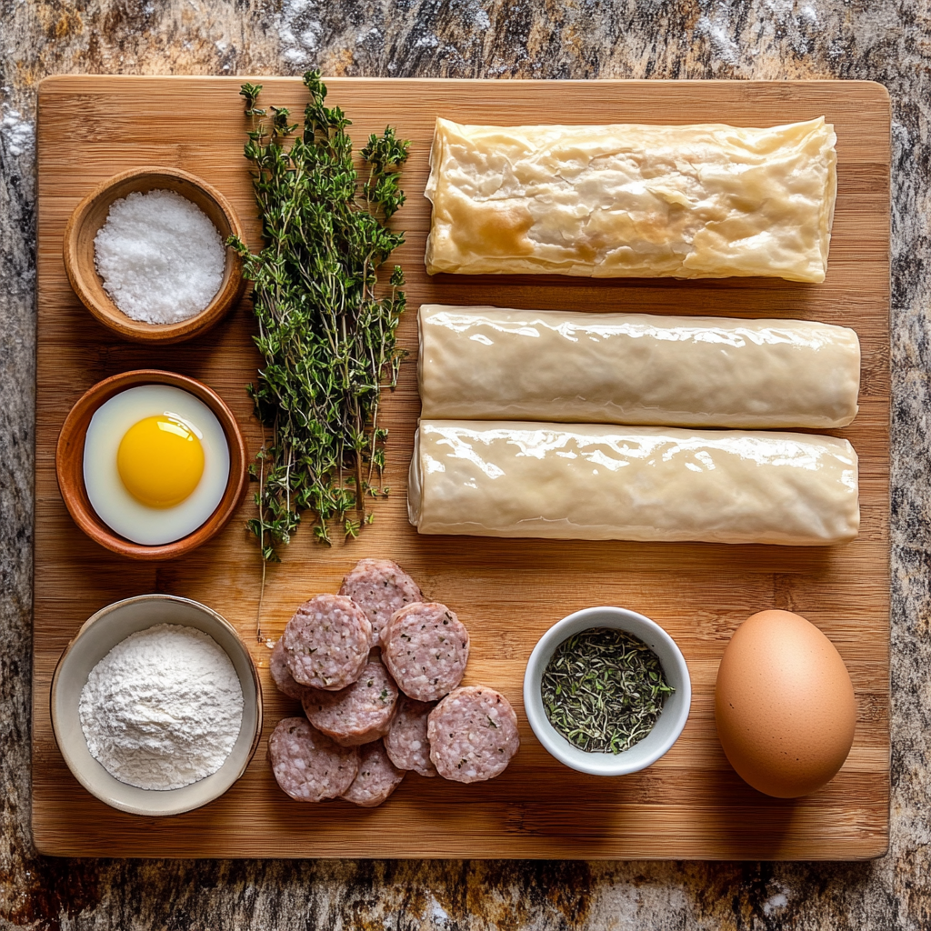 Holiday Sausage Rolls ingredients
