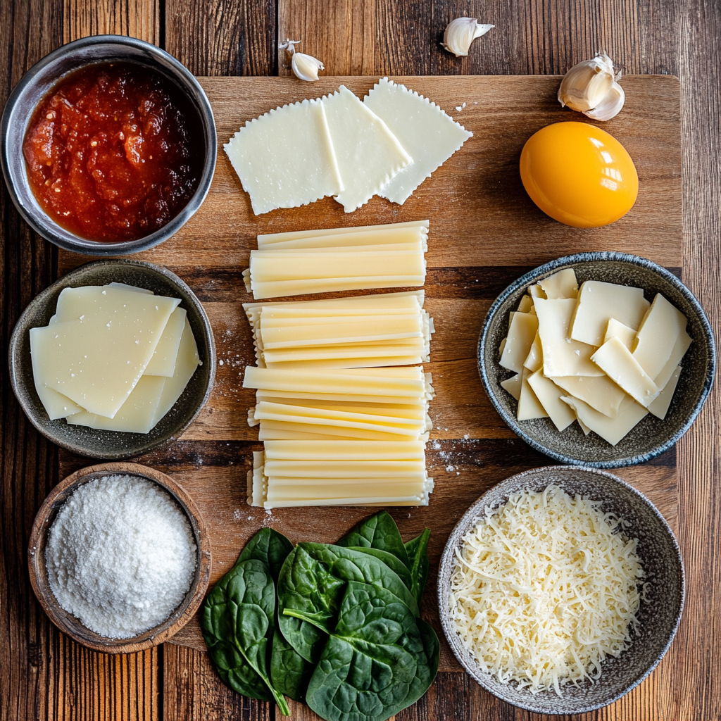 Holiday Tie Dye Vegetarian Lasagna ingredients