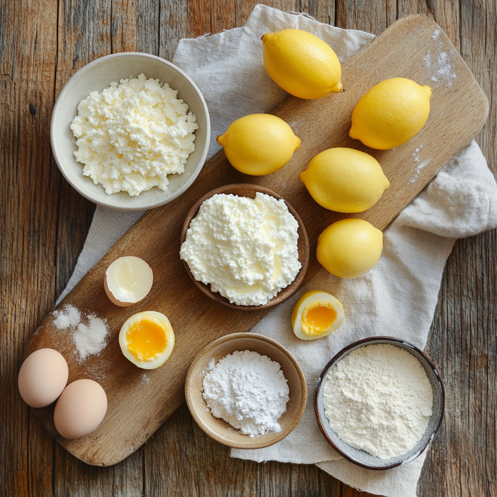 Italian Lemon Ricotta Cake ingredients