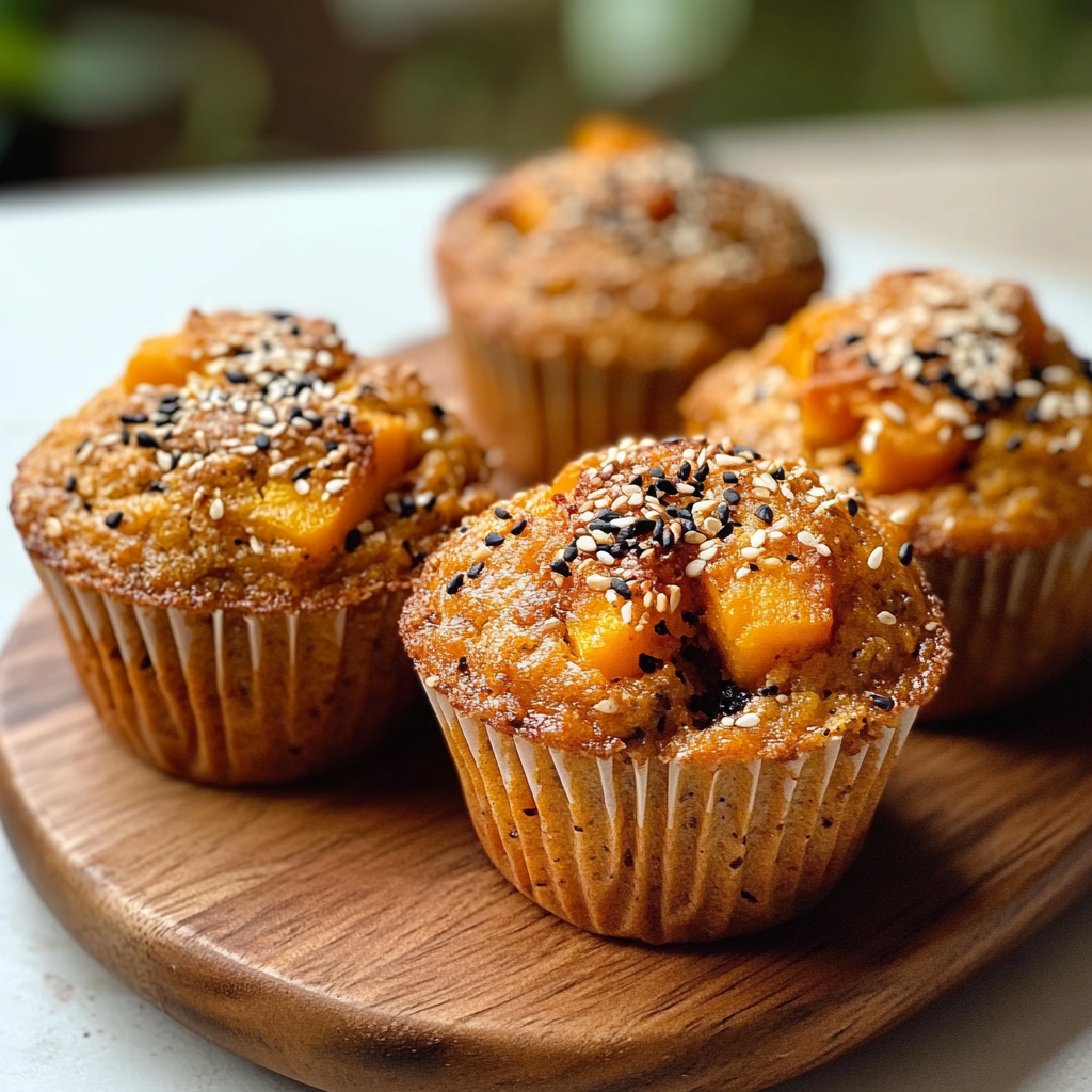 Japanese Sweet Potato and Sesame Muffins
