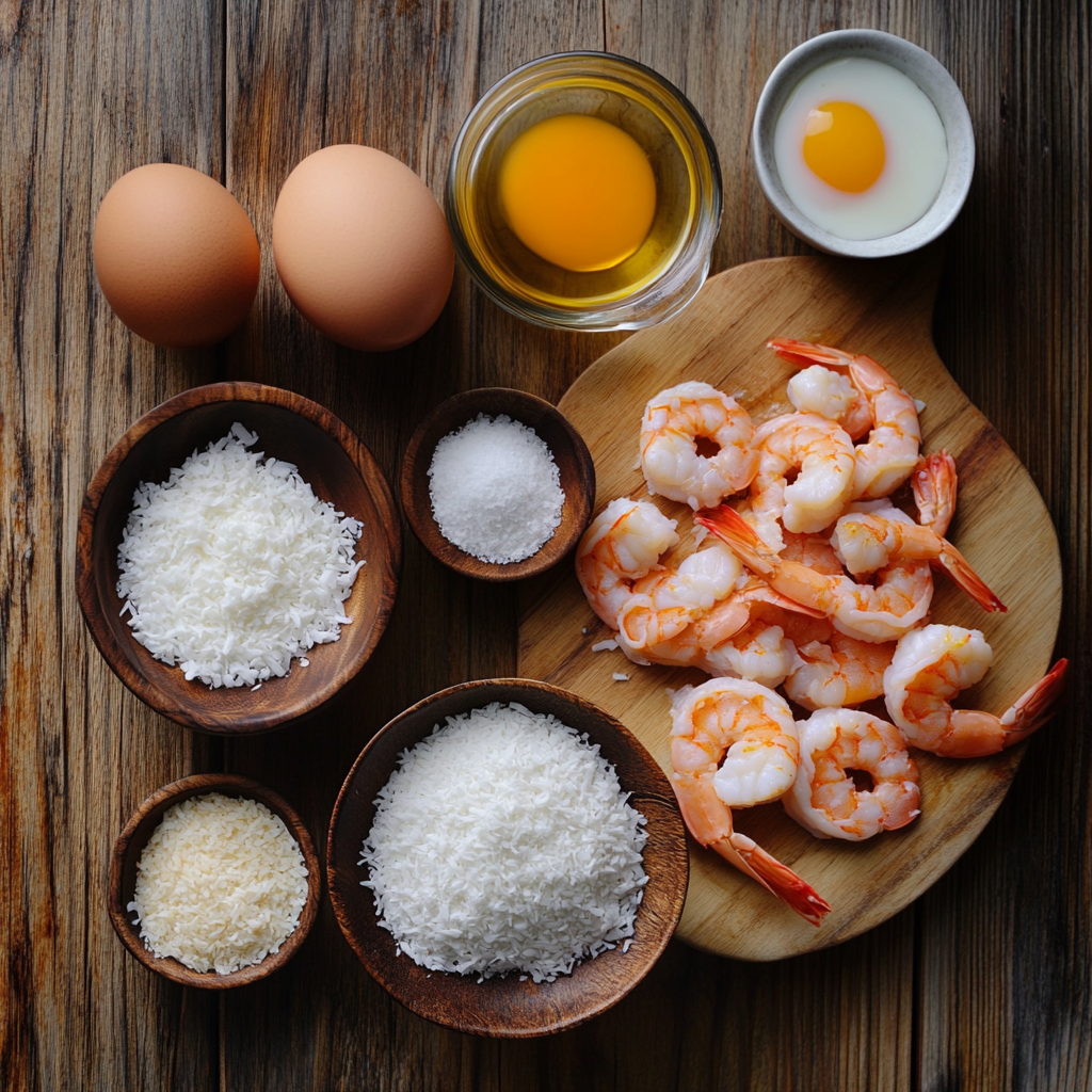 Keto Coconut Crusted Shrimp ingredients