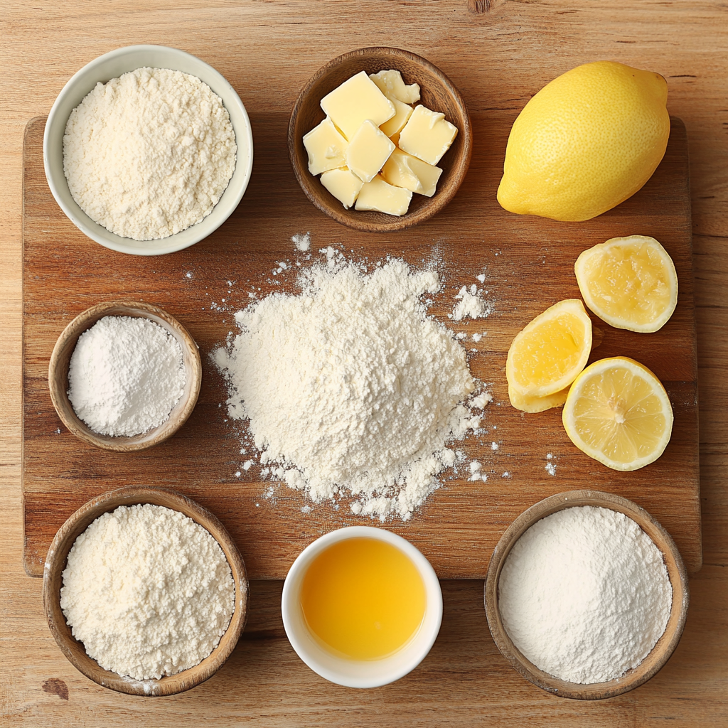 Lemon Crinkle Cookies ingredients