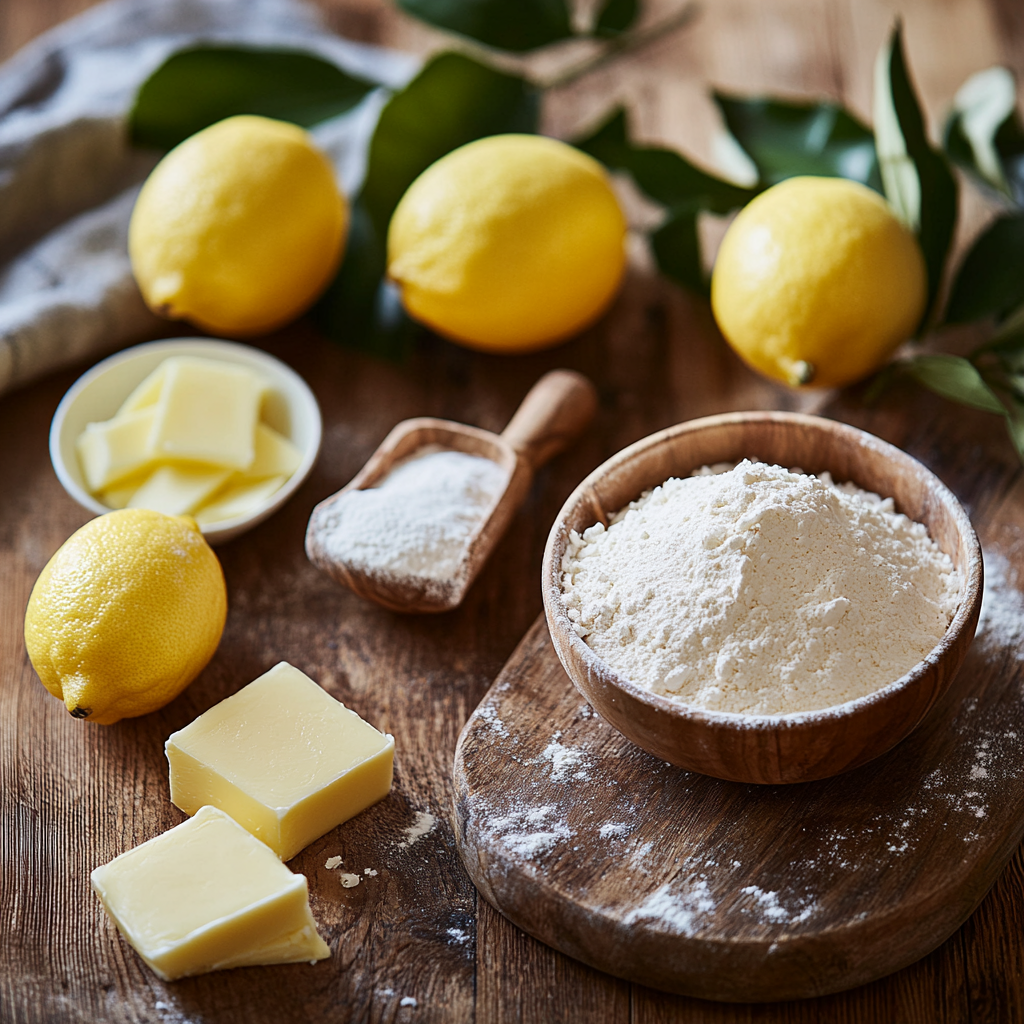 Lemon Shortbread Cookies ingredients