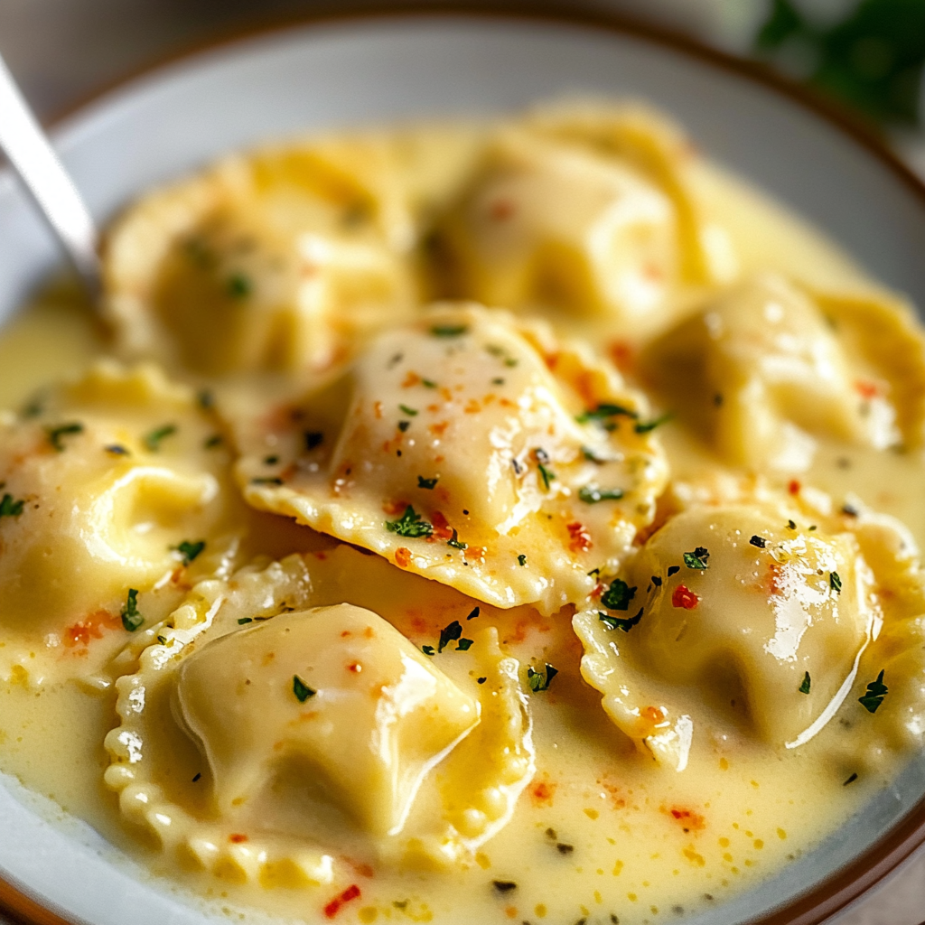 Lobster Ravioli in Lemon Butter Sauce