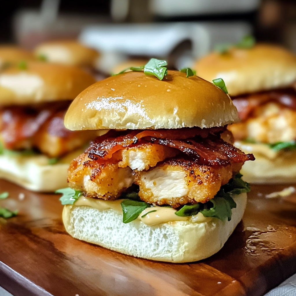 Maple Chicken Bacon Sliders