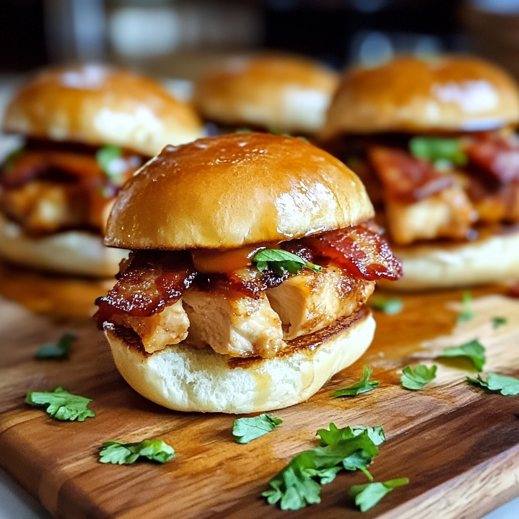 Maple Chicken Bacon Sliders