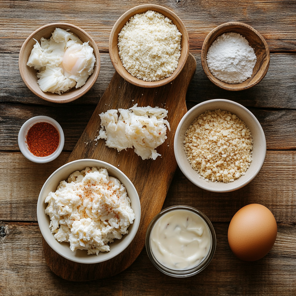 Maryland Style Crab Cake ingredients