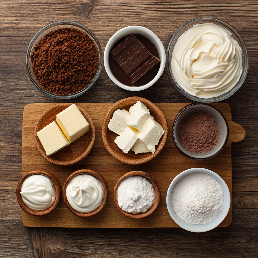 Mini Baileys Chocolate Cheesecake Trifles ingredients