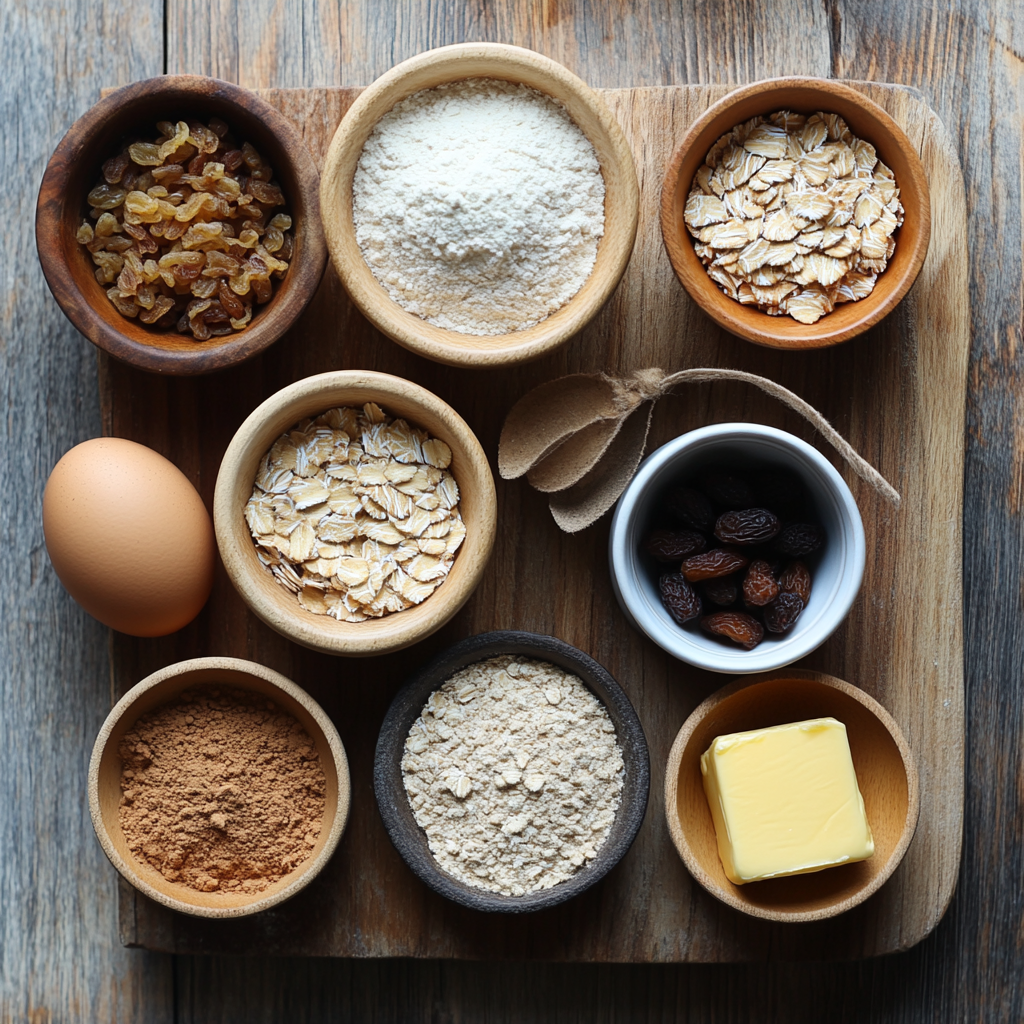 Oatmeal Raisin Cookies ingredients