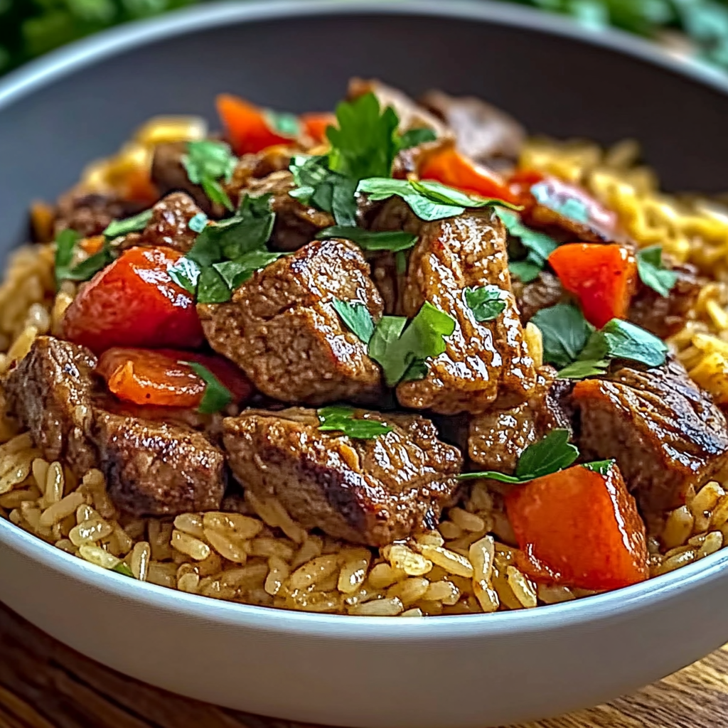 One Pot Spiced Lamb and Rice