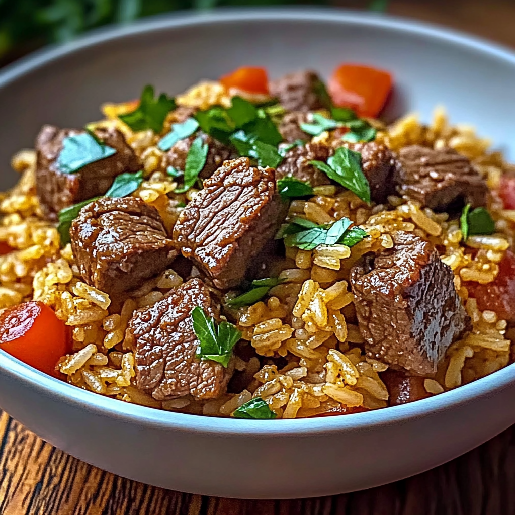 One Pot Spiced Lamb and Rice