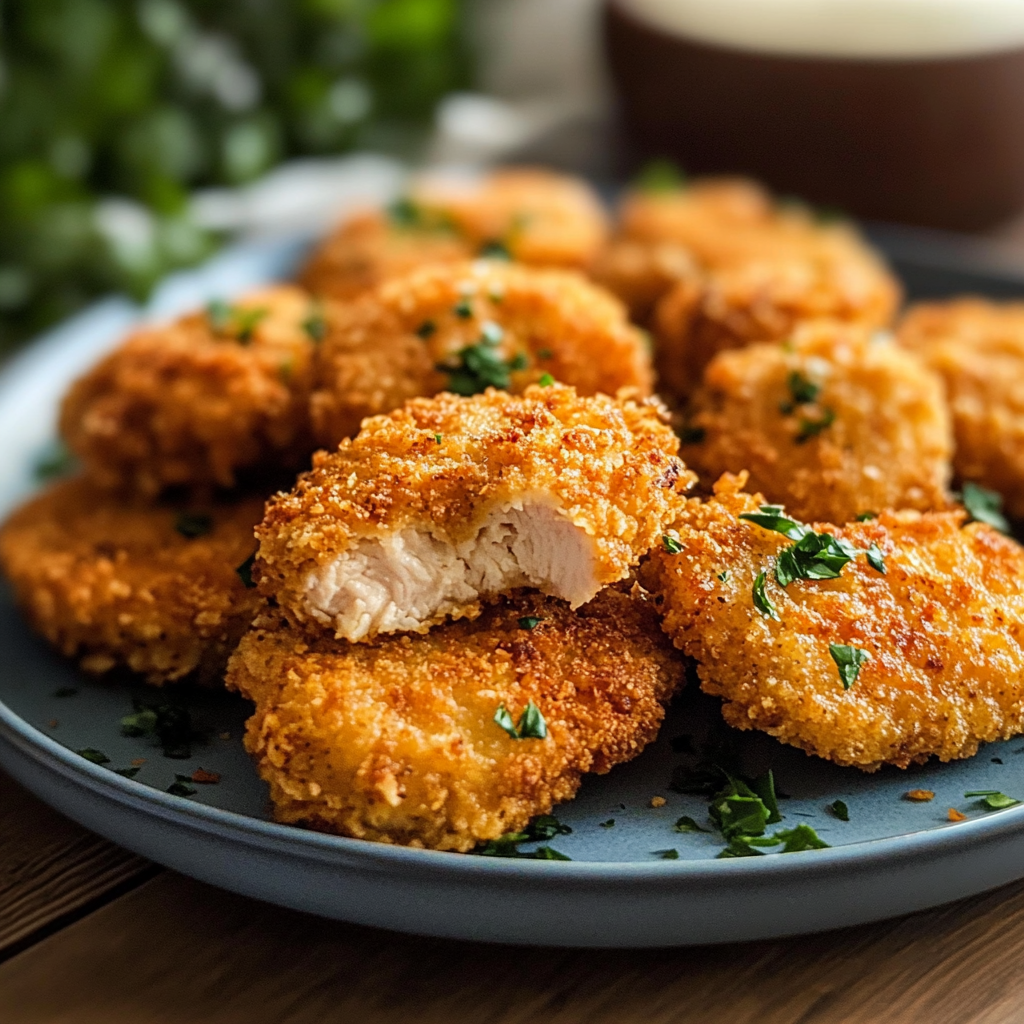 Parmesan Crusted Keto Chicken Nuggets