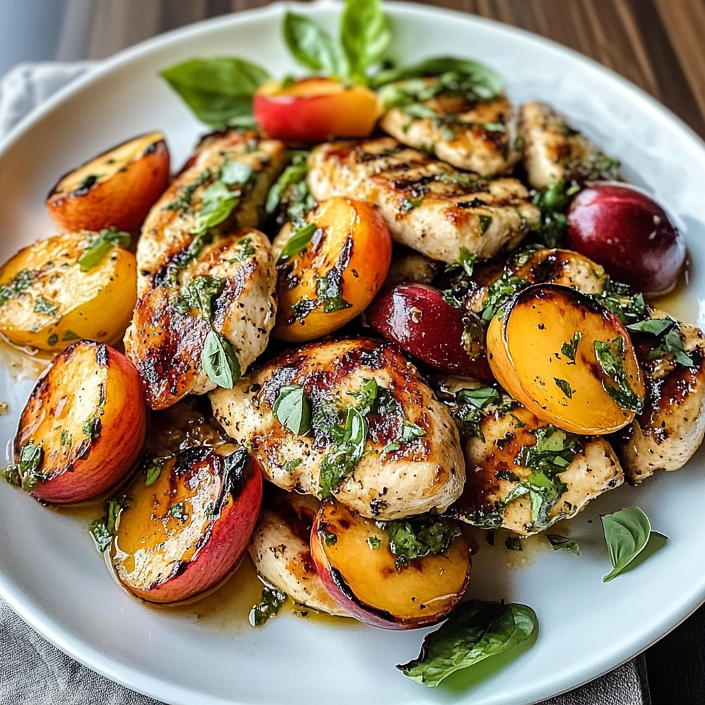 Peach Caprese Grilled Chicken