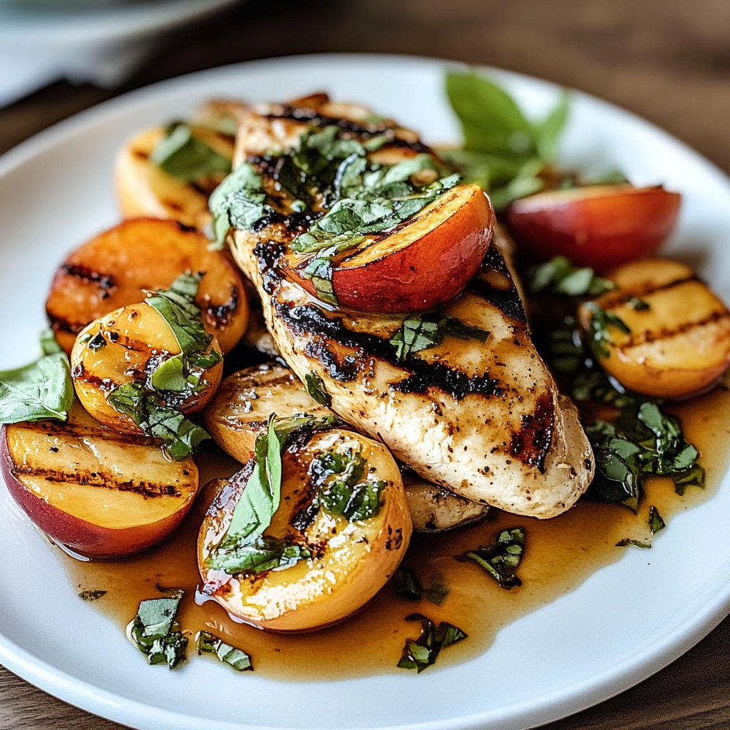 Peach Caprese Grilled Chicken