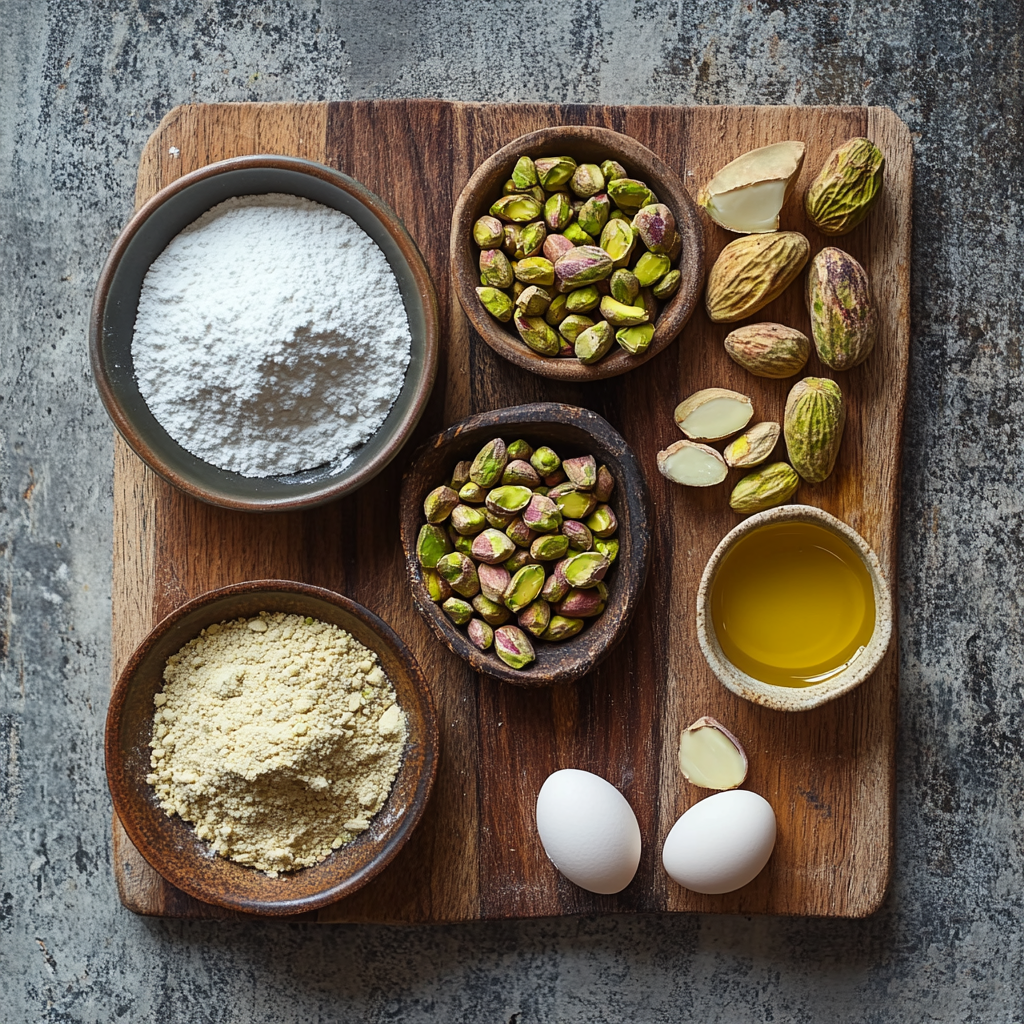 Pistachio Macarons ingredients