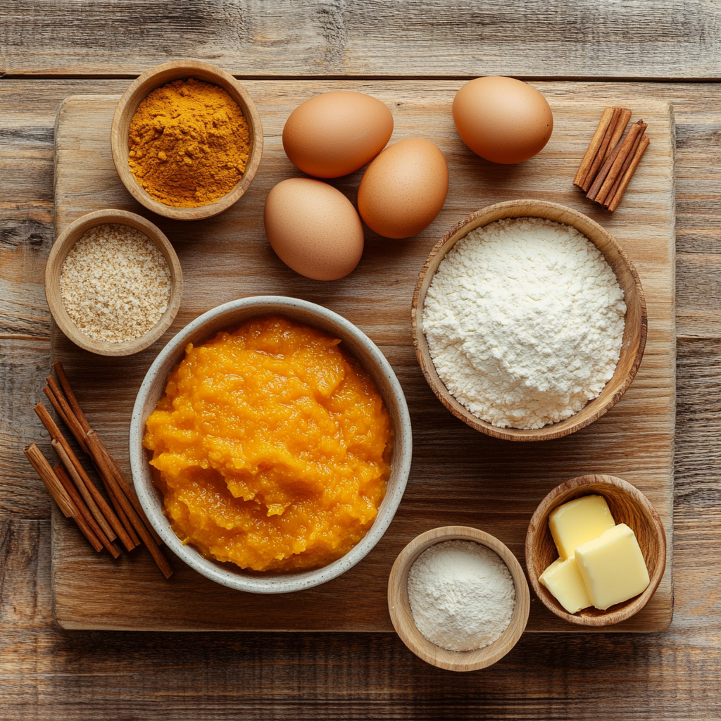 Pumpkin Madeleines ingredients