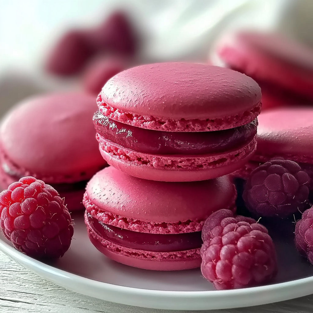 Raspberry Macarons