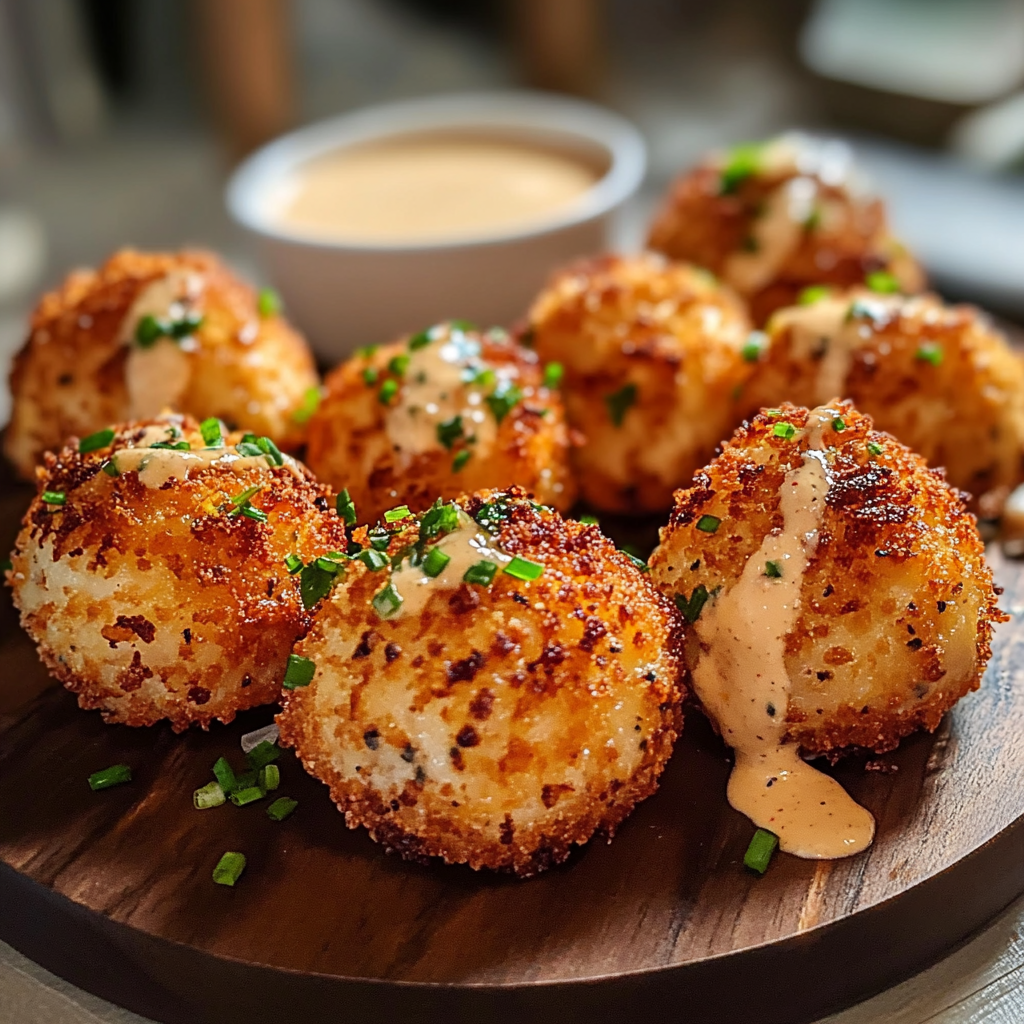 Reuben Balls with Spicy Thousand Island Dipping Sauce