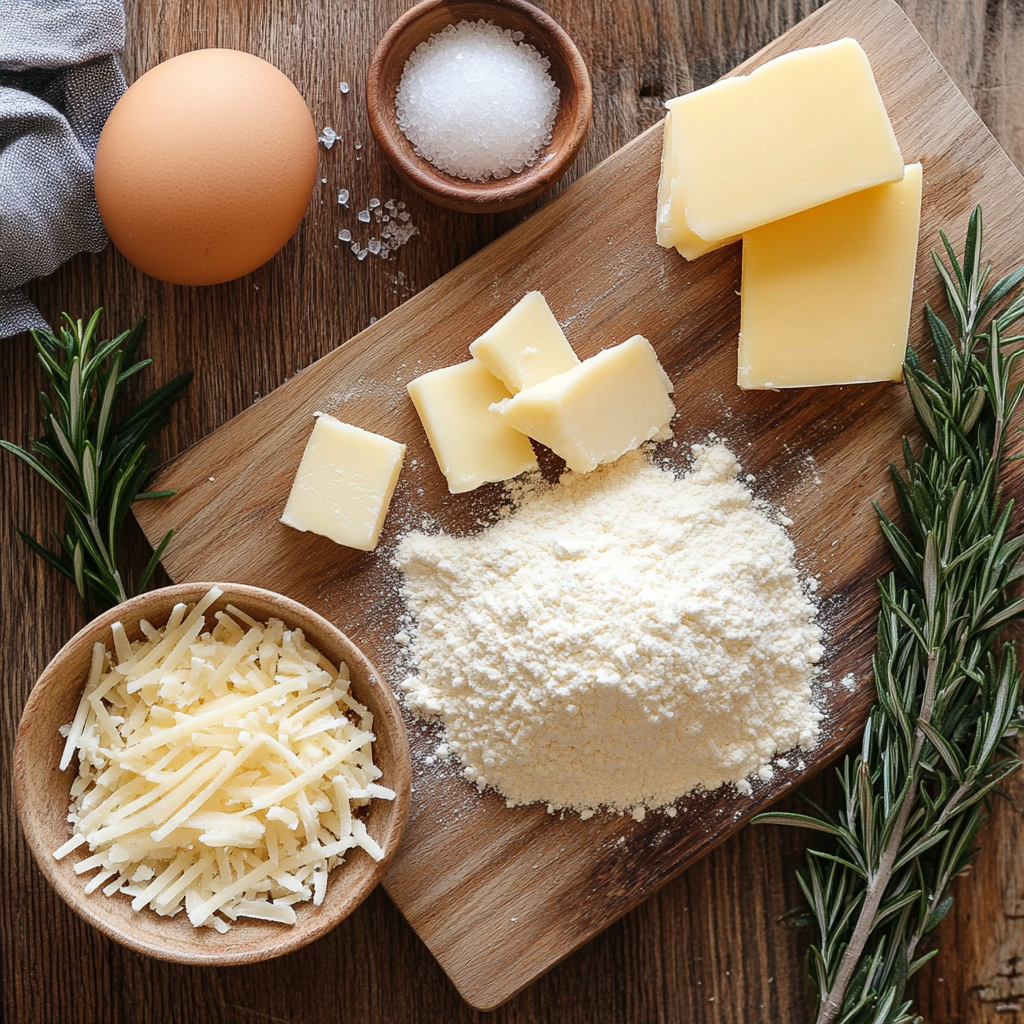 Rosemary-Parmesan Snowflake Cookies ingredients